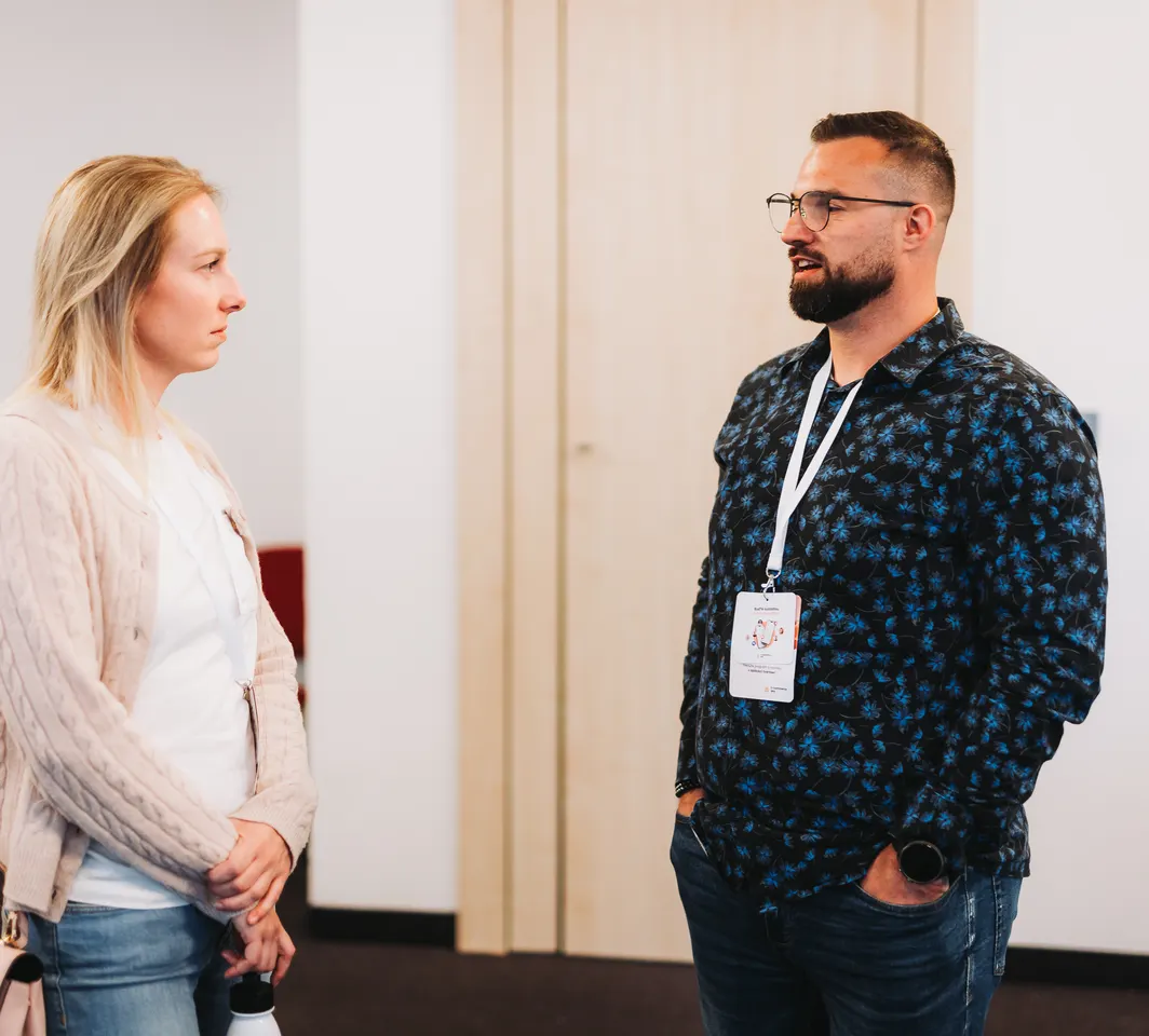 Lukáš Franko v rozhovore s účastníčkou workshopu na E-commerce Day SK 2026